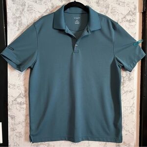 Men’s Van Heusen Golf Shirt Size Medium Teal Short Sleeve‎